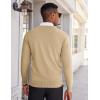imageCOOFANDY Mens V Neck Sweater Lightweight Knitted Pullover SweatersKhaki