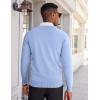 imageCOOFANDY Mens V Neck Sweater Lightweight Knitted Pullover SweatersLight Blue