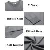 imageCOOFANDY Mens V Neck Sweater Lightweight Knitted Pullover SweatersLight Grey