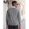 imageCOOFANDY Mens V Neck Sweater Lightweight Knitted Pullover SweatersLight Grey