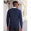 imageCOOFANDY Mens V Neck Sweater Lightweight Knitted Pullover SweatersNavy Blue