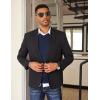 imageCOOFANDY Mens V Neck Sweater Lightweight Knitted Pullover SweatersNavy Blue