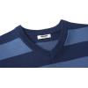 imageCOOFANDY Mens V Neck Sweater Lightweight Knitted Pullover SweatersNavystriped