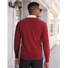 imageCOOFANDY Mens V Neck Sweater Lightweight Knitted Pullover SweatersRed