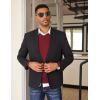imageCOOFANDY Mens V Neck Sweater Lightweight Knitted Pullover SweatersRed