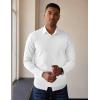 imageCOOFANDY Mens V Neck Sweater Lightweight Knitted Pullover SweatersWhite