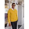 imageCOOFANDY Mens V Neck Sweater Lightweight Knitted Pullover SweatersYellow