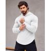 imageCOOFANDY Mens Workout Sweatshirts Long Sleeve Muscle Fit Athletic Gym Hoodies Pullover1 White