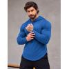 imageCOOFANDY Mens Workout Sweatshirts Long Sleeve Muscle Fit Athletic Gym Hoodies PulloverBlue 1