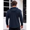 imageCOOFANDY Mens Workout Sweatshirts Long Sleeve Muscle Fit Athletic Gym Hoodies PulloverNavy Blue