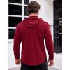 imageCOOFANDY Mens Workout Sweatshirts Long Sleeve Muscle Fit Athletic Gym Hoodies PulloverWine Red 1