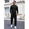 imageCOOFANDY Sweatsuits for Men 2 Piece Tracksuit Casual Athletic Jogging Suit Hooded SetBlack