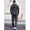 imageCOOFANDY Sweatsuits for Men 2 Piece Tracksuit Casual Athletic Jogging Suit Hooded SetDark Grey