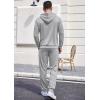 imageCOOFANDY Sweatsuits for Men 2 Piece Tracksuit Casual Athletic Jogging Suit Hooded SetLight Grey