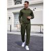 imageCOOFANDY Sweatsuits for Men 2 Piece Tracksuit Casual Athletic Jogging Suit Hooded SetOlive Green