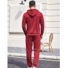 imageCOOFANDY Sweatsuits for Men 2 Piece Tracksuit Casual Athletic Jogging Suit Hooded SetRed