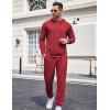 imageCOOFANDY Sweatsuits for Men 2 Piece Tracksuit Casual Athletic Jogging Suit Hooded SetRed
