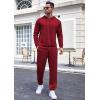 imageCOOFANDY Sweatsuits for Men 2 Piece Tracksuit Casual Athletic Jogging Suit Hooded SetWine Red