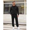 imageCOOFANDY Sweatsuits for Men 2 Piece tracksuit Sets Full Zip Hoodie Sweatpants for Men Casual Sports Jogging Suits S4XLBlack