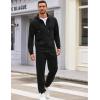 imageCOOFANDY Sweatsuits for Men 2 Piece tracksuit Sets Full Zip Hoodie Sweatpants for Men Casual Sports Jogging Suits S4XLBlack