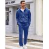imageCOOFANDY Sweatsuits for Men 2 Piece tracksuit Sets Full Zip Hoodie Sweatpants for Men Casual Sports Jogging Suits S4XLBlue