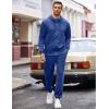 imageCOOFANDY Sweatsuits for Men 2 Piece tracksuit Sets Full Zip Hoodie Sweatpants for Men Casual Sports Jogging Suits S4XLBlue