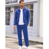 imageCOOFANDY Sweatsuits for Men 2 Piece tracksuit Sets Full Zip Hoodie Sweatpants for Men Casual Sports Jogging Suits S4XLBlue