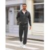 imageCOOFANDY Sweatsuits for Men 2 Piece tracksuit Sets Full Zip Hoodie Sweatpants for Men Casual Sports Jogging Suits S4XLDark Grey