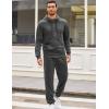 imageCOOFANDY Sweatsuits for Men 2 Piece tracksuit Sets Full Zip Hoodie Sweatpants for Men Casual Sports Jogging Suits S4XLDark Grey