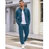 imageCOOFANDY Sweatsuits for Men 2 Piece tracksuit Sets Full Zip Hoodie Sweatpants for Men Casual Sports Jogging Suits S4XLDenim Blue