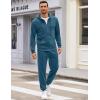 imageCOOFANDY Sweatsuits for Men 2 Piece tracksuit Sets Full Zip Hoodie Sweatpants for Men Casual Sports Jogging Suits S4XLDenim Blue