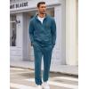 imageCOOFANDY Sweatsuits for Men 2 Piece tracksuit Sets Full Zip Hoodie Sweatpants for Men Casual Sports Jogging Suits S4XLDenim Blue