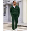 imageCOOFANDY Sweatsuits for Men 2 Piece tracksuit Sets Full Zip Hoodie Sweatpants for Men Casual Sports Jogging Suits S4XLGreen