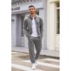 imageCOOFANDY Sweatsuits for Men 2 Piece tracksuit Sets Full Zip Hoodie Sweatpants for Men Casual Sports Jogging Suits S4XLGrey