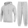 imageCOOFANDY Sweatsuits for Men 2 Piece tracksuit Sets Full Zip Hoodie Sweatpants for Men Casual Sports Jogging Suits S4XLLight Grey