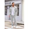 imageCOOFANDY Sweatsuits for Men 2 Piece tracksuit Sets Full Zip Hoodie Sweatpants for Men Casual Sports Jogging Suits S4XLLight Grey