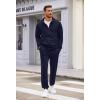 imageCOOFANDY Sweatsuits for Men 2 Piece tracksuit Sets Full Zip Hoodie Sweatpants for Men Casual Sports Jogging Suits S4XLNavy Blue