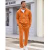 imageCOOFANDY Sweatsuits for Men 2 Piece tracksuit Sets Full Zip Hoodie Sweatpants for Men Casual Sports Jogging Suits S4XLSafety Orange