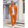 imageCOOFANDY Sweatsuits for Men 2 Piece tracksuit Sets Full Zip Hoodie Sweatpants for Men Casual Sports Jogging Suits S4XLSafety Orange