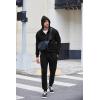 imageCOOFANDY Tracksuit Mens with Zipper Pockets Full Zip Hoodie Sweatsuit 2 Pieces Running Jogging Sports Casual Sweat SuitsAblack