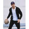 imageCOOFANDY Tracksuit Mens with Zipper Pockets Full Zip Hoodie Sweatsuit 2 Pieces Running Jogging Sports Casual Sweat SuitsAblack