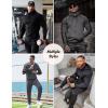 imageCOOFANDY Tracksuit Mens with Zipper Pockets Full Zip Hoodie Sweatsuit 2 Pieces Running Jogging Sports Casual Sweat SuitsDark Grey Textile