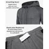 imageCOOFANDY Tracksuit Mens with Zipper Pockets Full Zip Hoodie Sweatsuit 2 Pieces Running Jogging Sports Casual Sweat SuitsDark Grey Textile