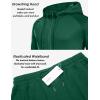 imageCOOFANDY Tracksuit Mens with Zipper Pockets Full Zip Hoodie Sweatsuit 2 Pieces Running Jogging Sports Casual Sweat SuitsGreen