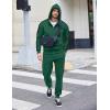 imageCOOFANDY Tracksuit Mens with Zipper Pockets Full Zip Hoodie Sweatsuit 2 Pieces Running Jogging Sports Casual Sweat SuitsGreen