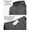 imageCOOFANDY Tracksuit Mens with Zipper Pockets Full Zip Hoodie Sweatsuit 2 Pieces Running Jogging Sports Casual Sweat SuitsGrey