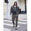 imageCOOFANDY Tracksuit Mens with Zipper Pockets Full Zip Hoodie Sweatsuit 2 Pieces Running Jogging Sports Casual Sweat SuitsGrey