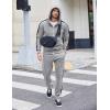 imageCOOFANDY Tracksuit Mens with Zipper Pockets Full Zip Hoodie Sweatsuit 2 Pieces Running Jogging Sports Casual Sweat SuitsLight Grey