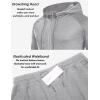 imageCOOFANDY Tracksuit Mens with Zipper Pockets Full Zip Hoodie Sweatsuit 2 Pieces Running Jogging Sports Casual Sweat SuitsLight Grey