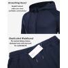 imageCOOFANDY Tracksuit Mens with Zipper Pockets Full Zip Hoodie Sweatsuit 2 Pieces Running Jogging Sports Casual Sweat SuitsNavy Blue